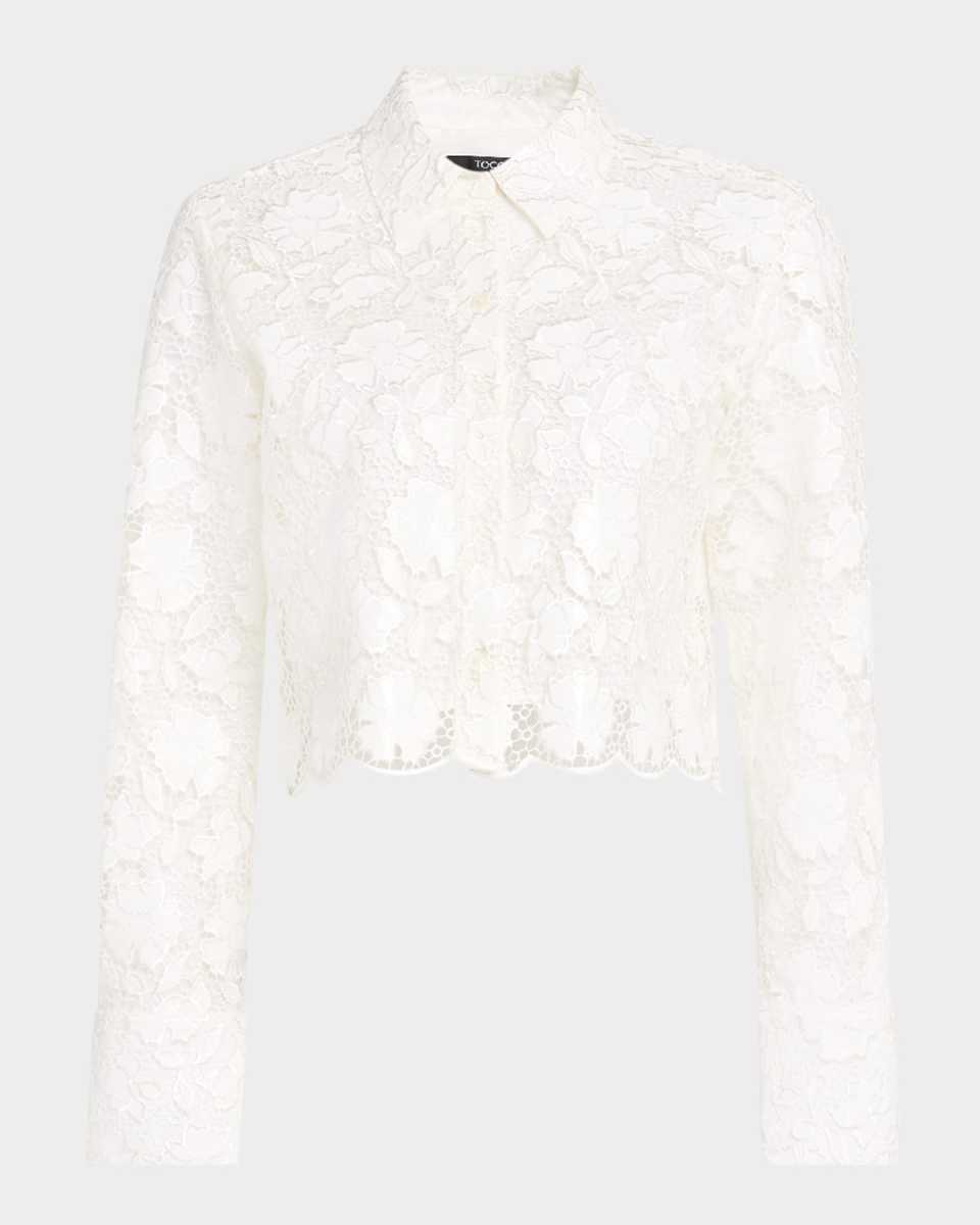 Beatrix Floral Lace Long-Sleeve Shirt